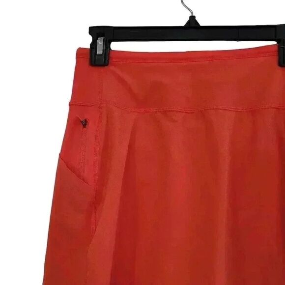 Athleta Women's Tangerine Orange Poly/Spandex Athletic Skort - Picture 3 of 9